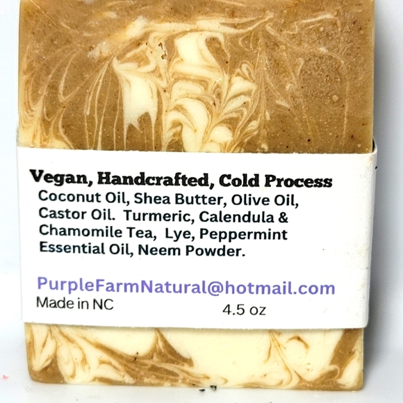 PEPPERMINT Turmeric canlendula chamomile moisturizing gentle soap bar - Picture 3 of 3